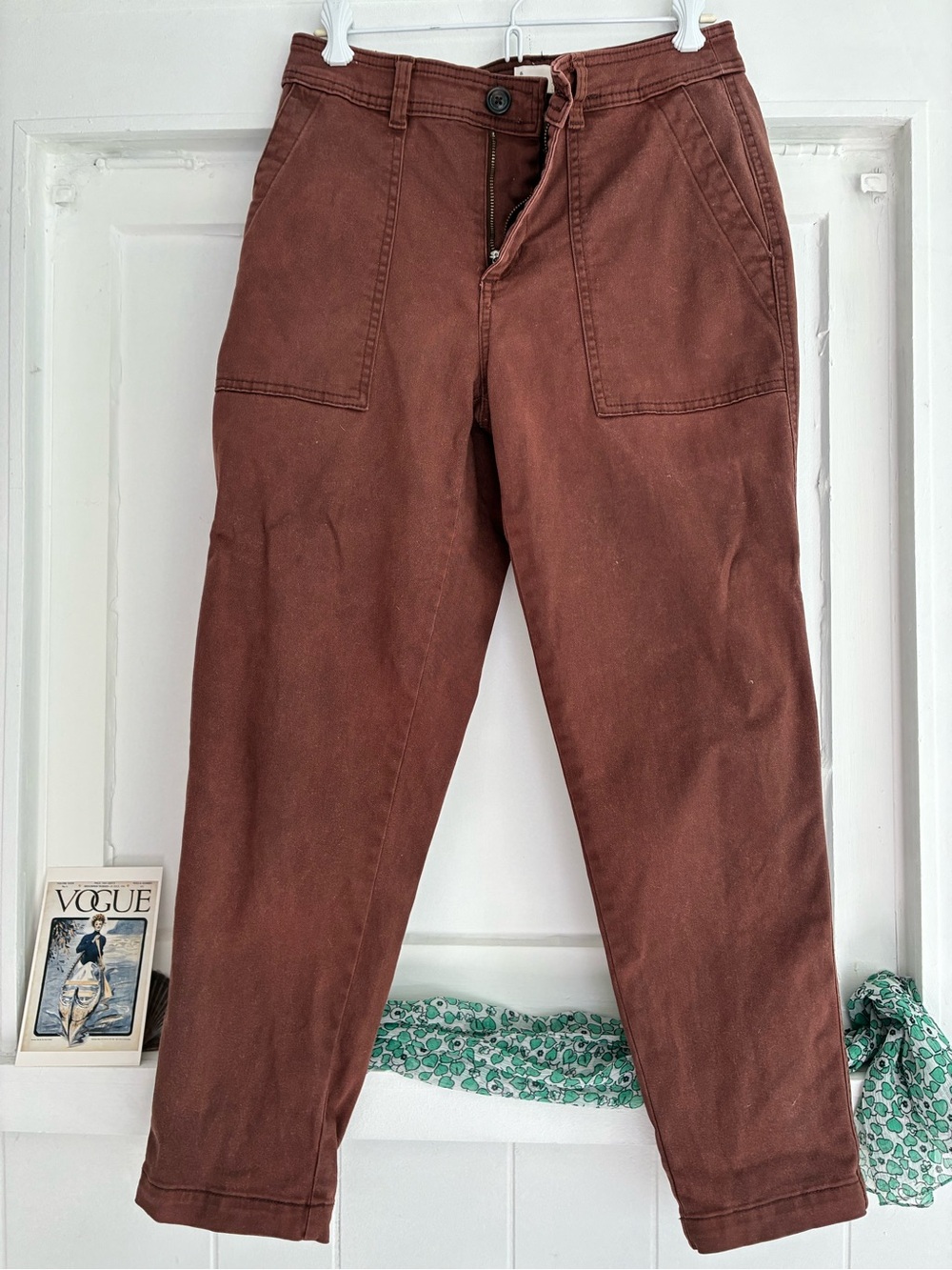 A New Day Women’s Casual Brown Workwear Pants size 4 - Cotton & Elastane - thick